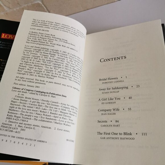 Love & Death Anthology Valentines Mystery Book Affairs Novel Collection Thriller - Picture 4 of 6